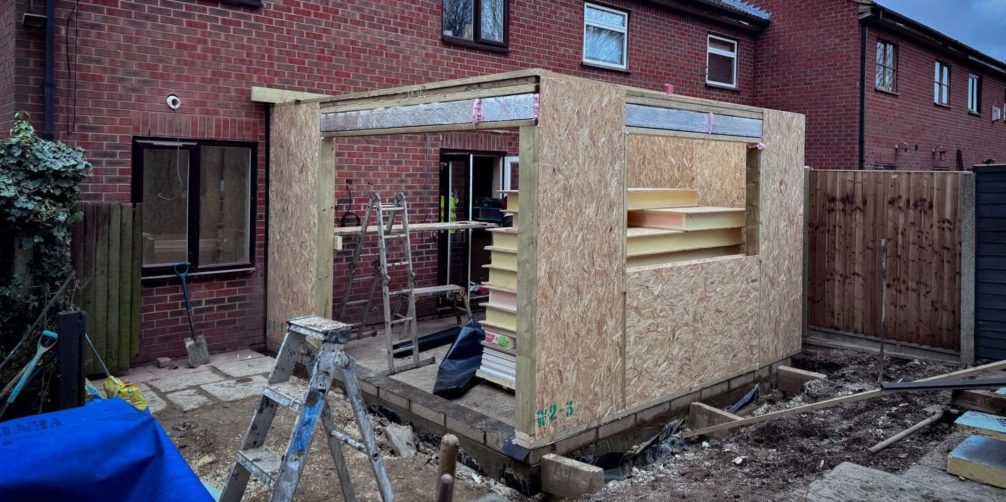 Bespoke garden building with insulated walls