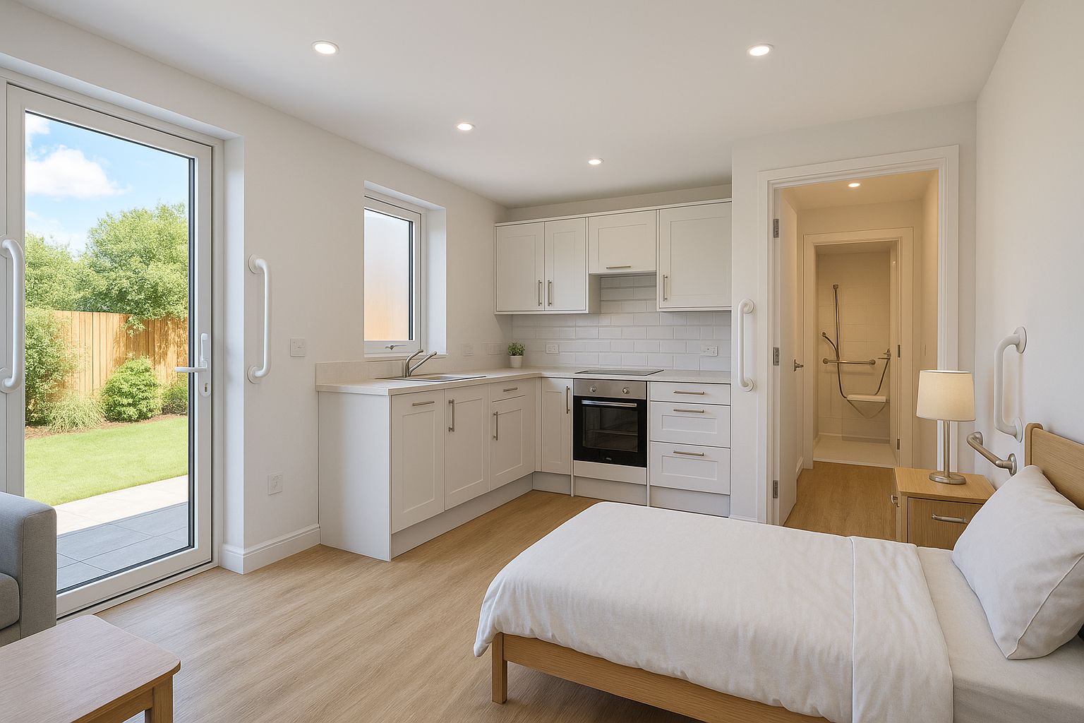 Inside granny annexe