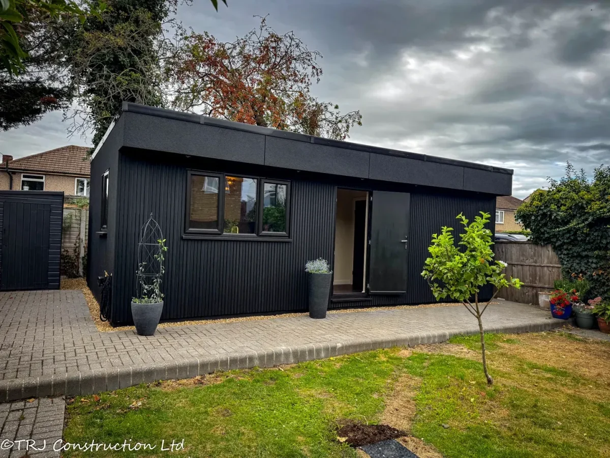 Completed modern garden annexe in Waltham Cross